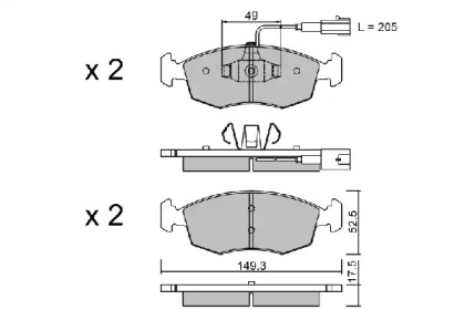 Комплект тормозных колодок AISIN BPFI-1007